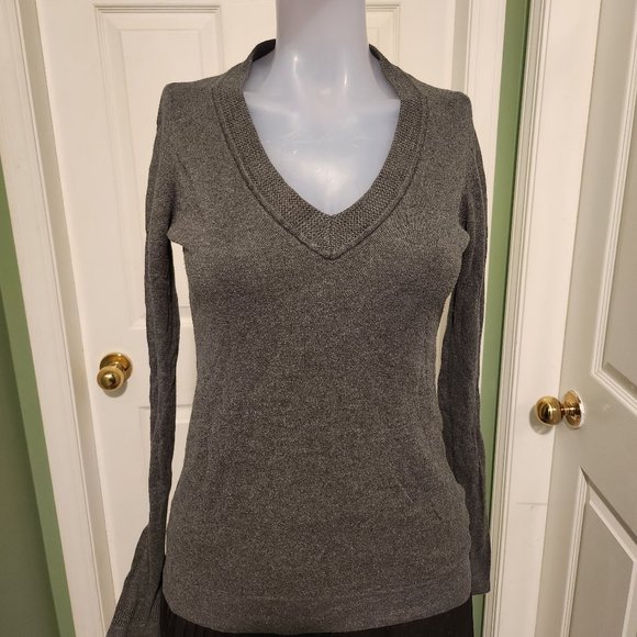 Grey V-neck Sweater - Picture 1 of 2